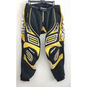 LEATHER RACING PANTS-SHIFT ADVANCED RACING-Black-Bright Yellow-34" x 26"
